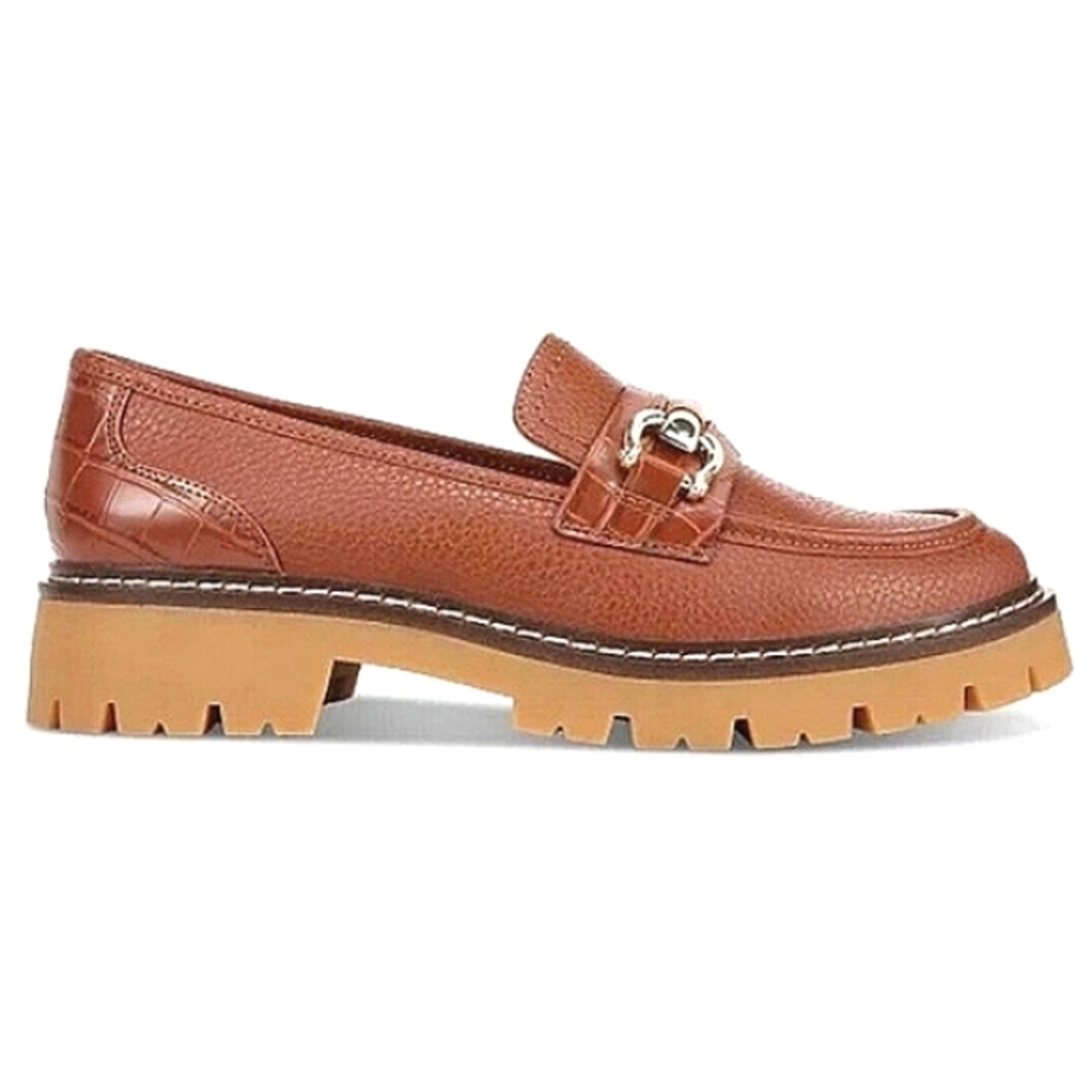 New w/o Box Giani Bernini Janitaa Vegan Leather Lug Sole Horsebit Slip-On Loafer - Picture 2 of 7